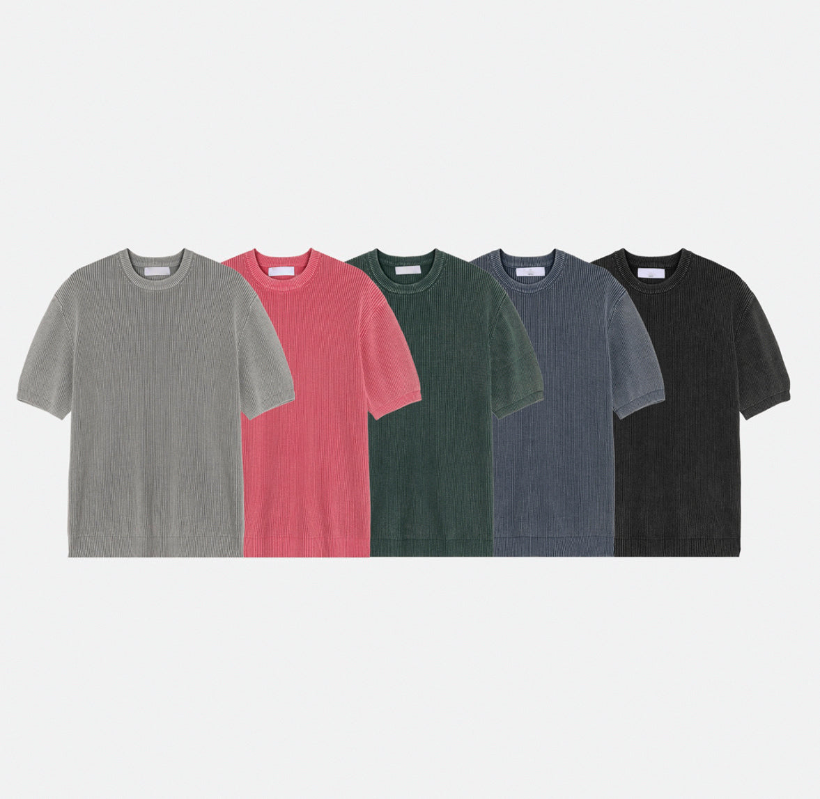 Dominic Pigment Round Neck Short Sleeve Knit