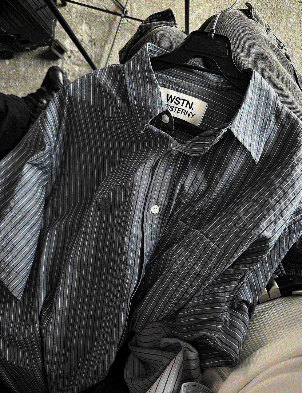 Ale Stripe Linen Short Sleeve Shirt