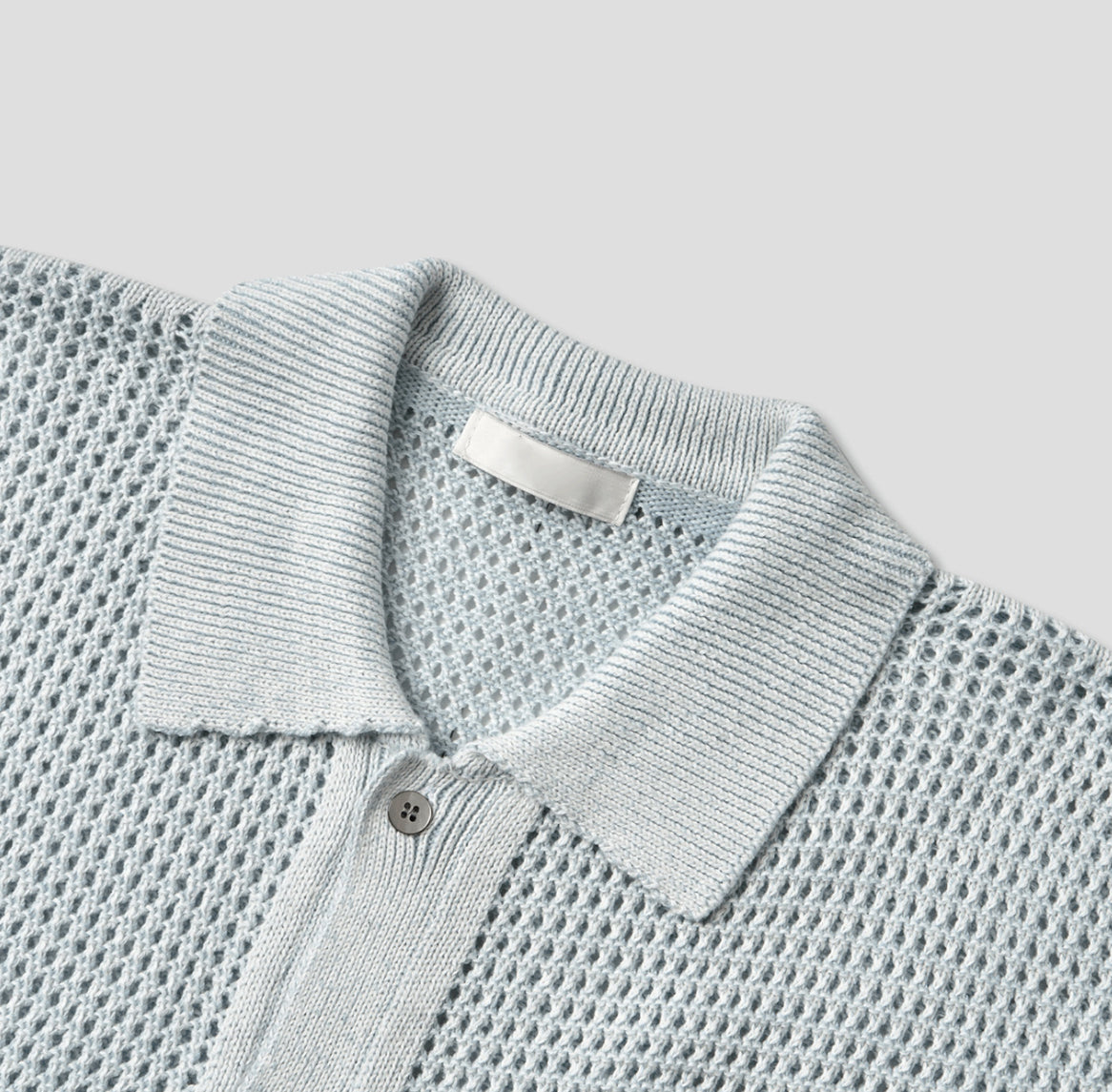 Linen Waffle Two-Tone Knit Cardigan