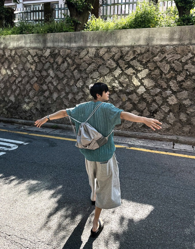 Fescale Boucle Round Short Sleeve Knit