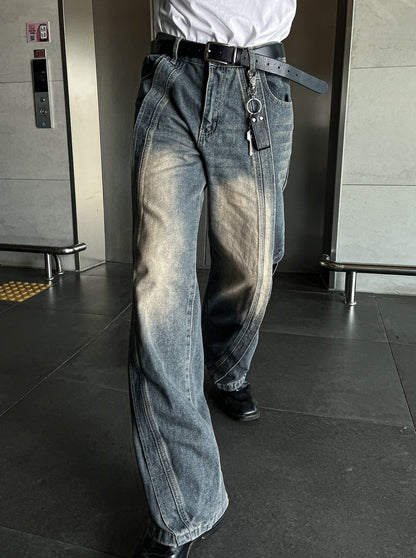 Shabey Banding Wave Washing Denim