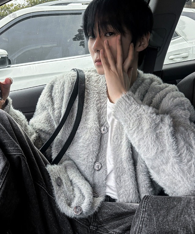 Museum Angora Semi-Over Cardigan