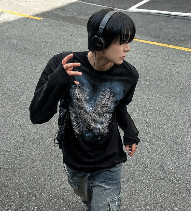 Hand Spray Brush Long Sleeve Tee