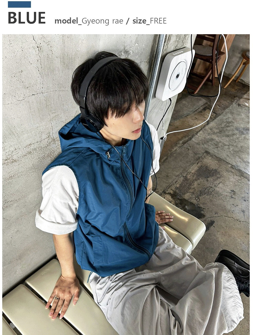 crop nylon hooded vest