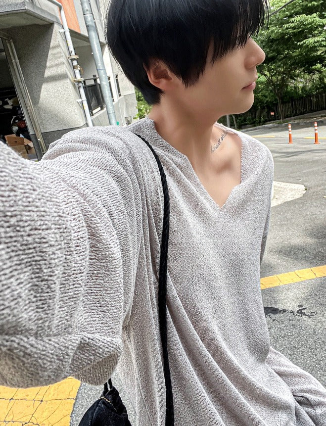 Kberin Linen V-neck knitwear