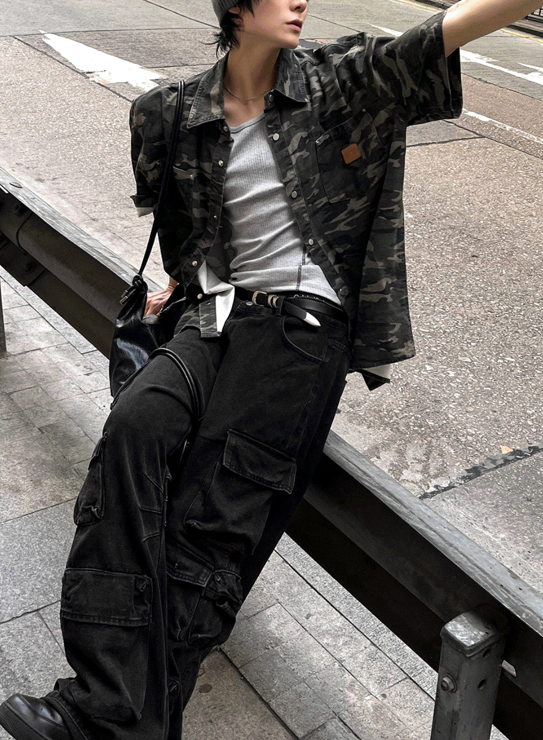 Camo Leather Patch Shirt