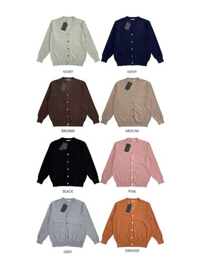 Ocean Cashmere V-neck Cardigan