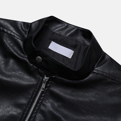 Concrete Crack Leather Jacket