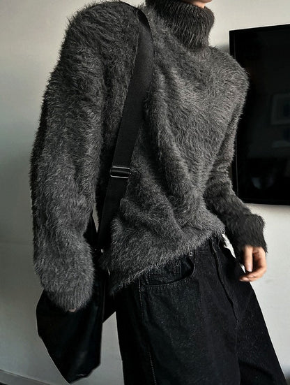 rough mohair turtleneck