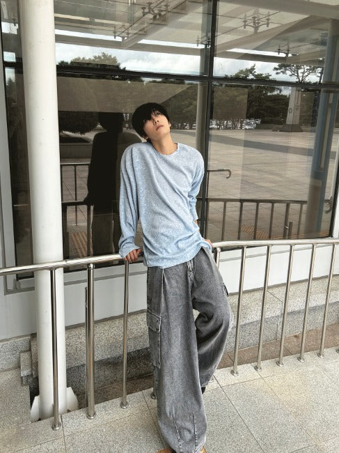 Balloon Stitch Cargo String Denim Pants
