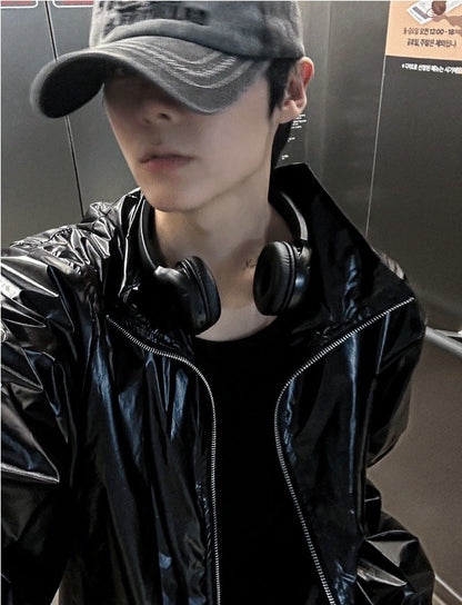 Two Way Glossy Windbreaker