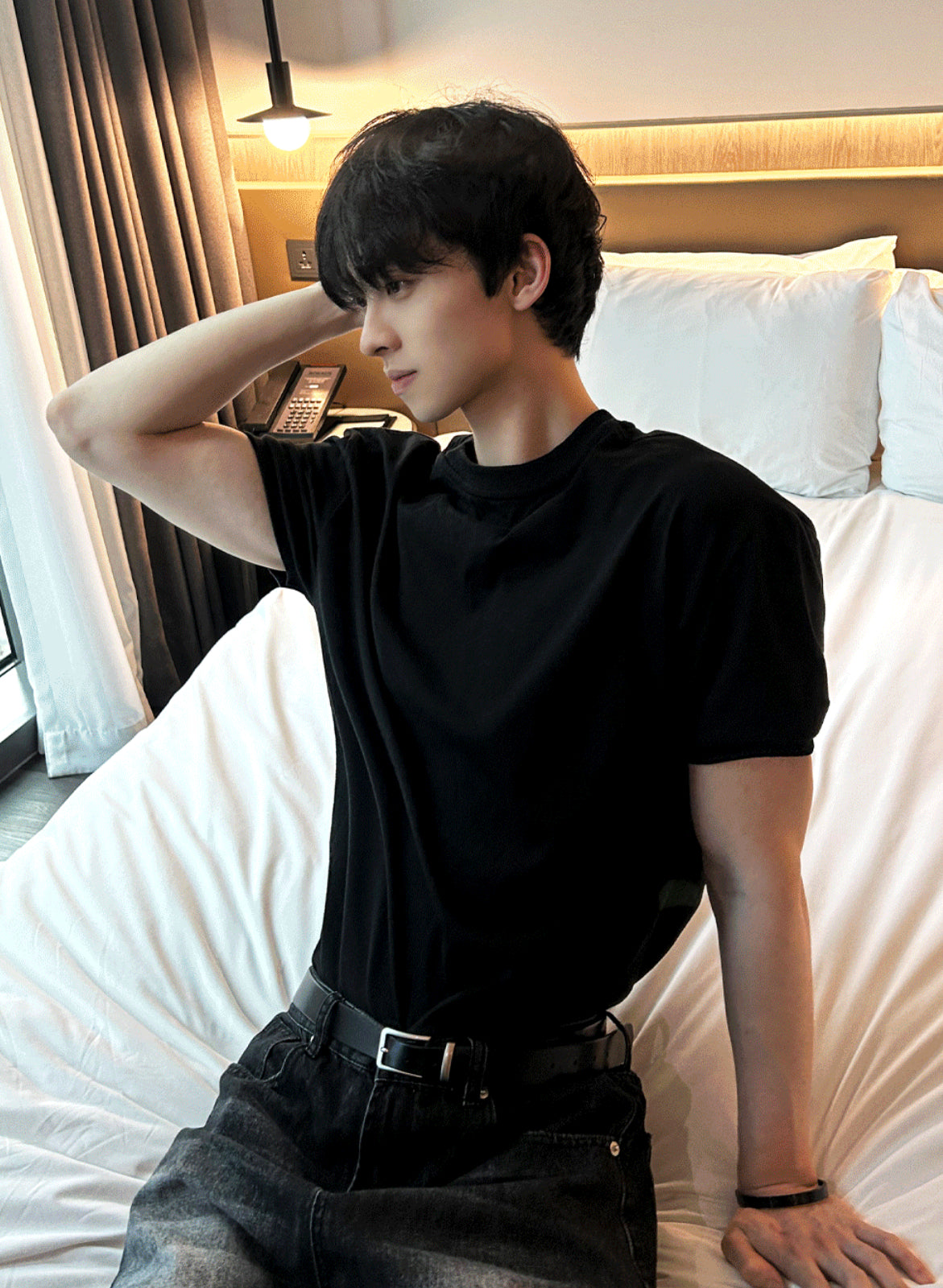 Muscle Fit Ringer T-Shirt 3色