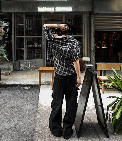 Thin Check Dark & Light Short-Sleeve Shirt