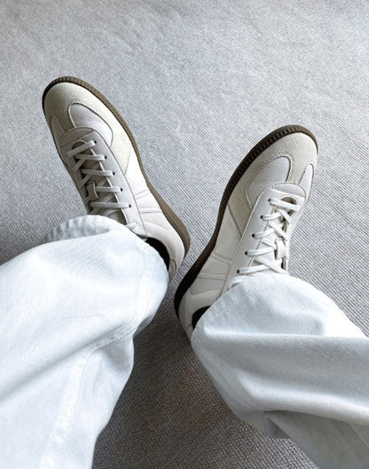 Beige & White simple Sneakers