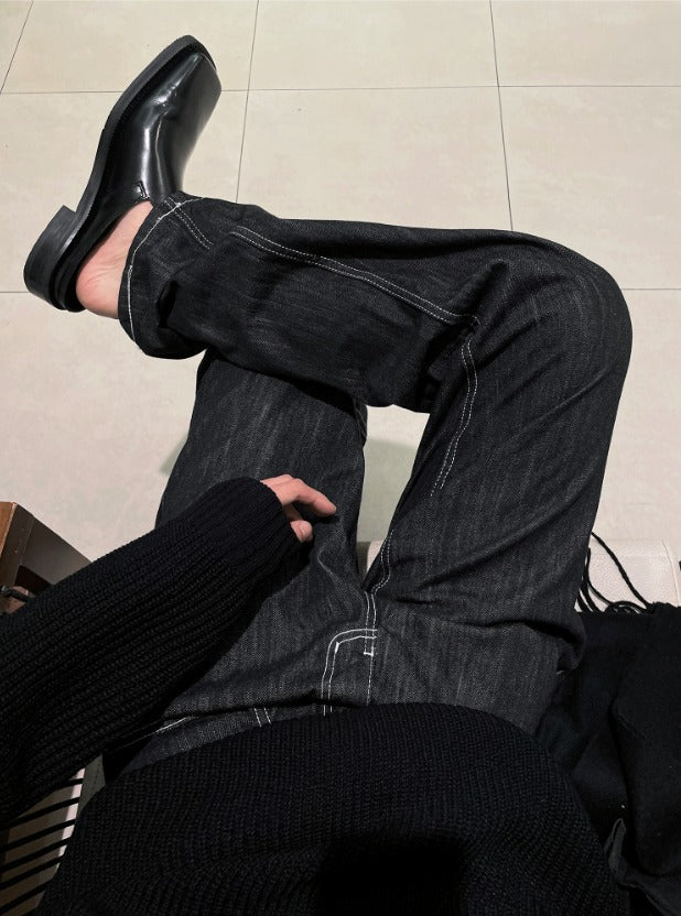 Liner Black Leather Mule