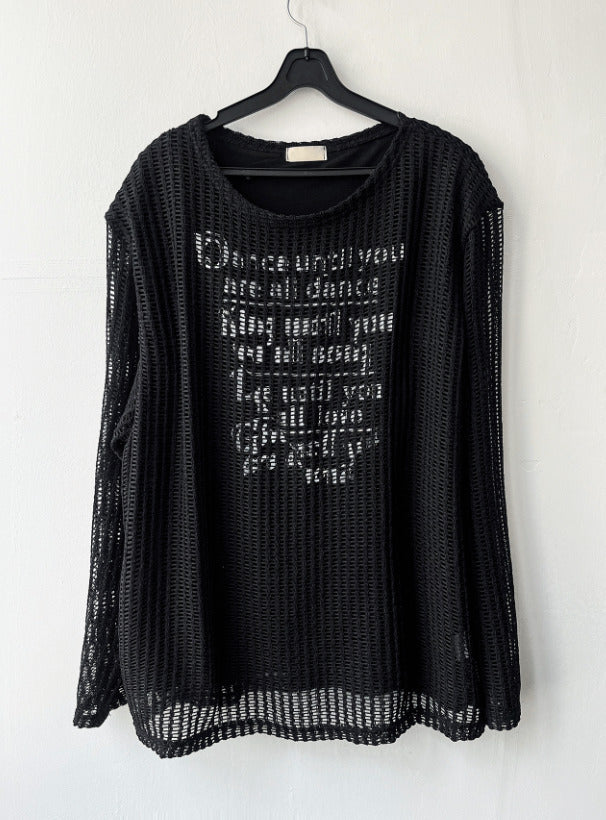 Munts Grunge Mesh Printed Knit