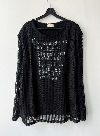 Munts Grunge Mesh Printed Knit