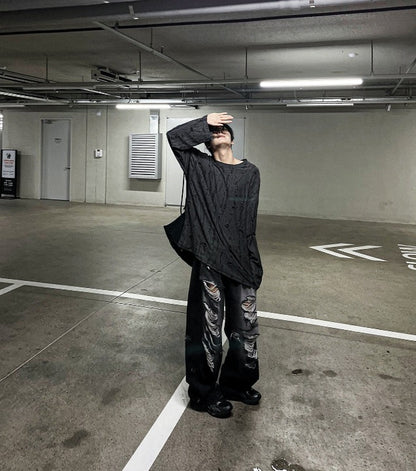 summer grunge over damage knit