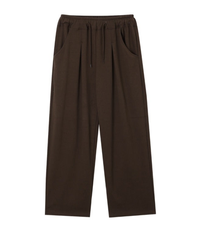One-Tuck Wide Pants