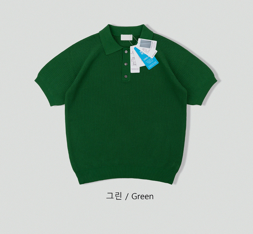 Peanut Openwork Short Sleeve Knit
