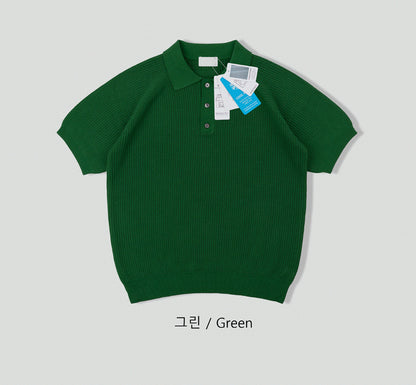 Peanut Openwork Short Sleeve Knit