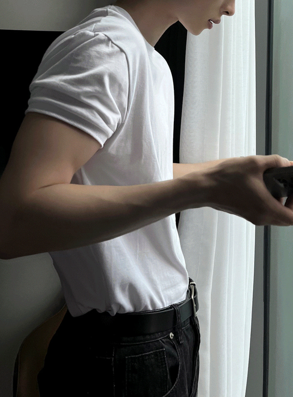 Muscle Fit Ringer T-Shirt 3色