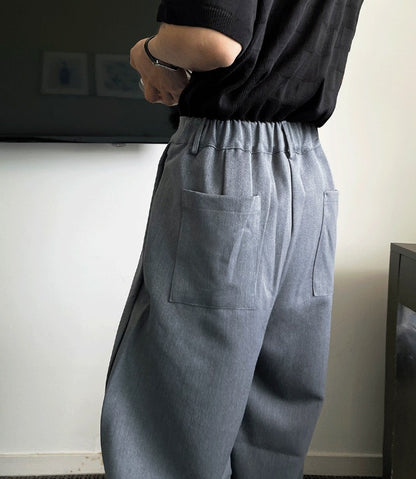 Maison Two-Tuck Back-Banding Slacks