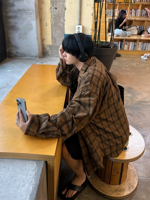 Oasis Wrinkled Check Shirt