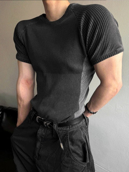 Pigment Muscle Fit Short Sleeve Knit