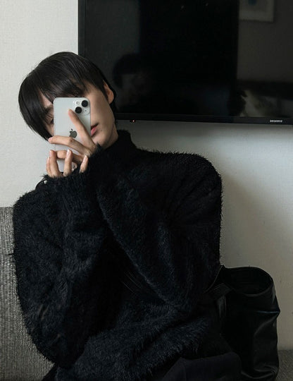 rough mohair turtleneck