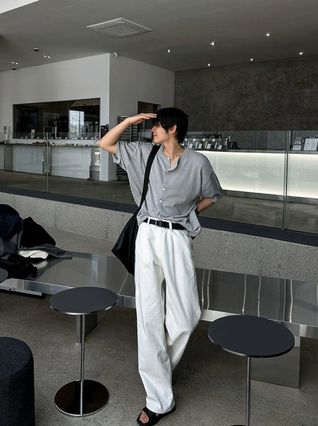Summer Round-Neck Short Sleeve Cardigan