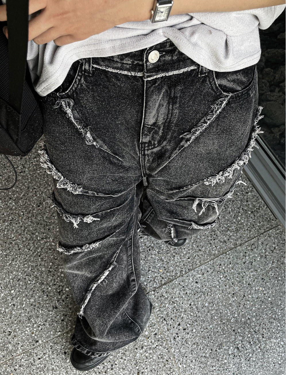 Tornado Frayed Wide Denim