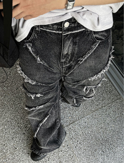 Tornado Frayed Wide Denim