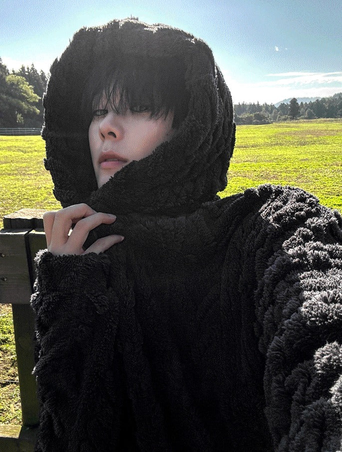 New Cable Wool Hood