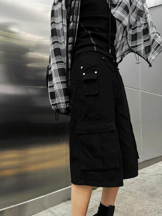 Multi Pocket Cargo Bermuda Shorts