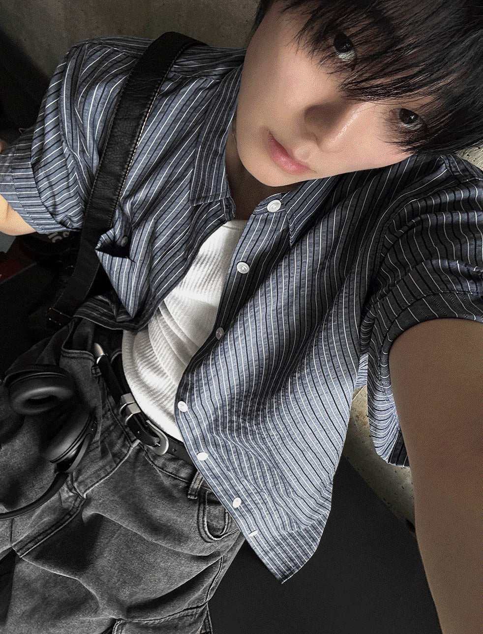 Ale Stripe Linen Short Sleeve Shirt