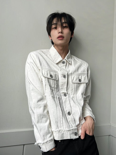 Rough Denim Crop Jacket