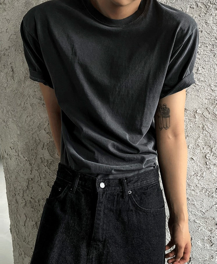 PREMIUM Pigment Charcoal Short Sleeve T-shirt