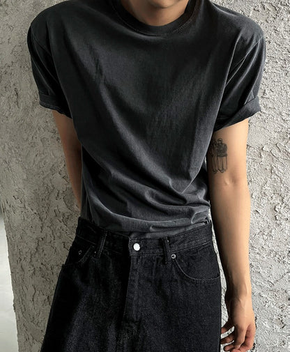 PREMIUM Pigment Charcoal Short Sleeve T-shirt