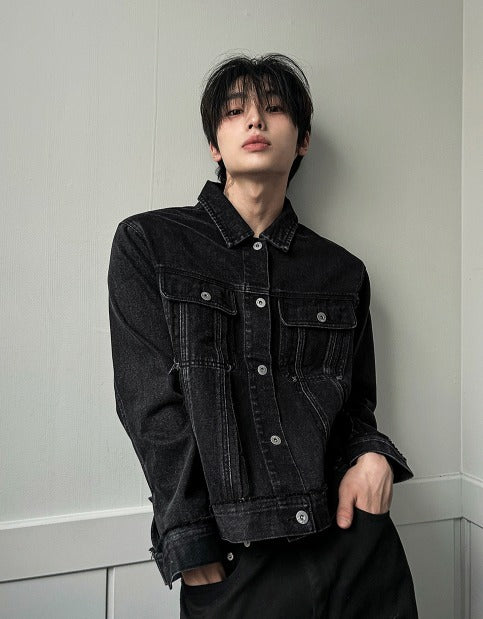 Rough Denim Crop Jacket
