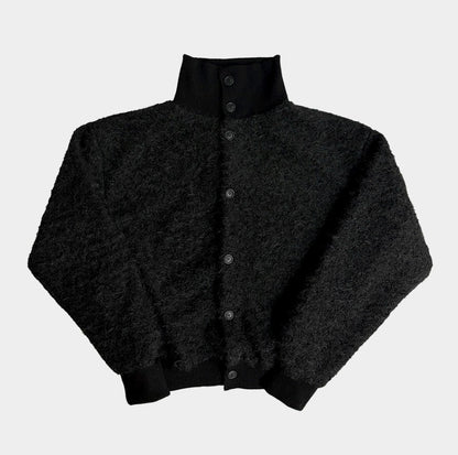 Mohair High Neck Cardigan