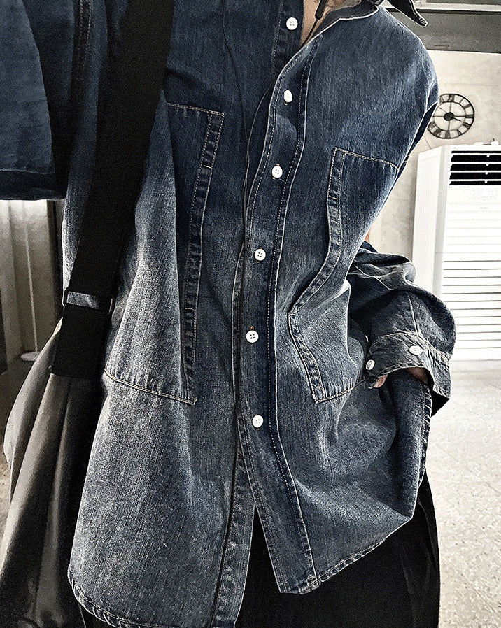Deep Gradation Denim Shirt