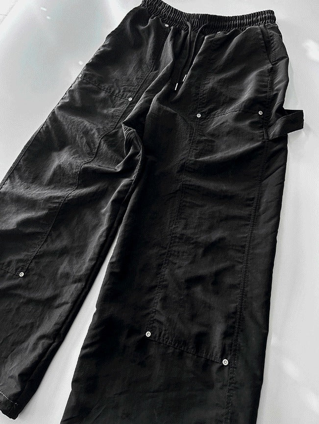 Double ni Nylon Carpenter Wide Pants