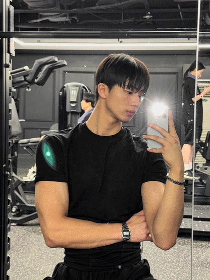 Cropped Muscle Fit T-shirt