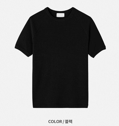 Muscle Fit Round Short-Sleeved Knitwear