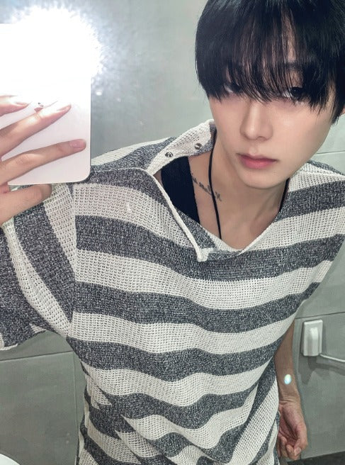 rivet stripe knit-T