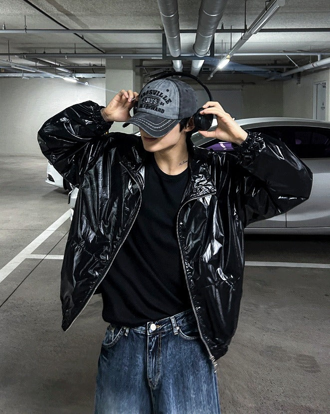 Two Way Glossy Windbreaker