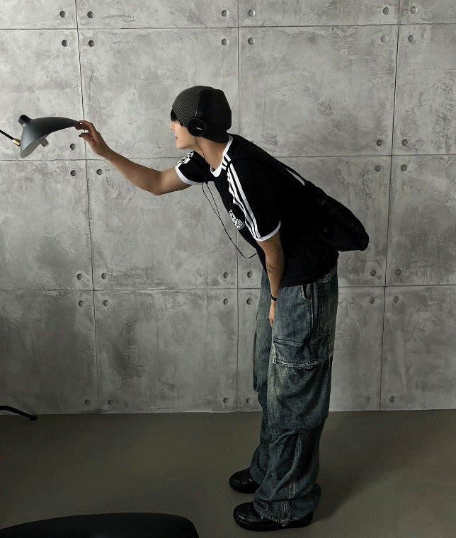 Summer Cool Cargo Banding Denim Pants