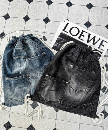Lip Denim Pants Bag