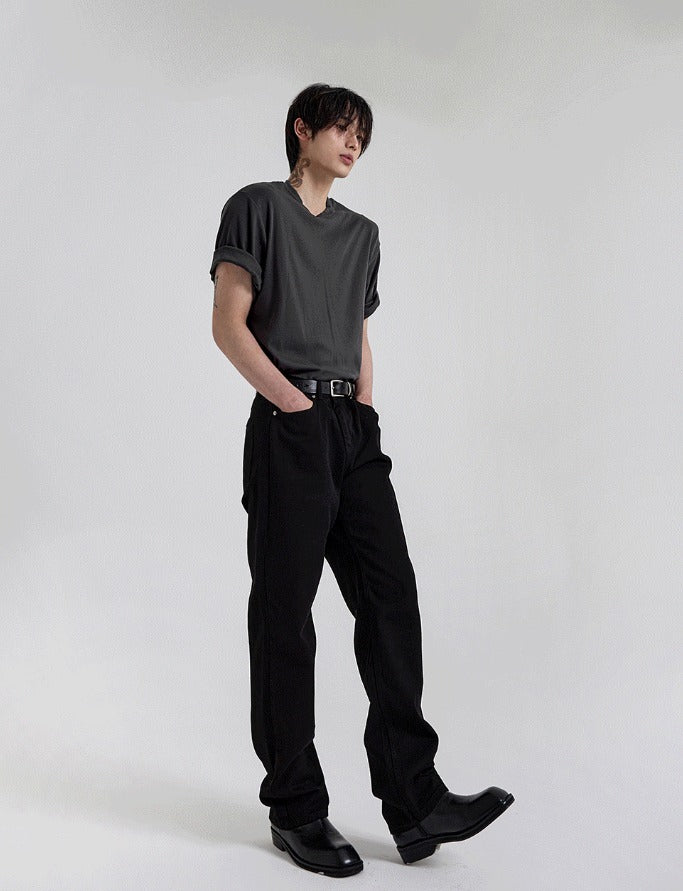 Basic Black Cotton Pants
